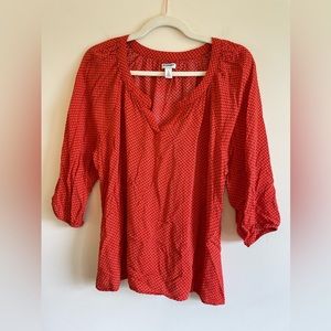 Old Navy Red Tunic Top Size Large